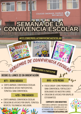 ¡Prepárate! Pronto viviremos la Semana de la Convivencia Escolar”
